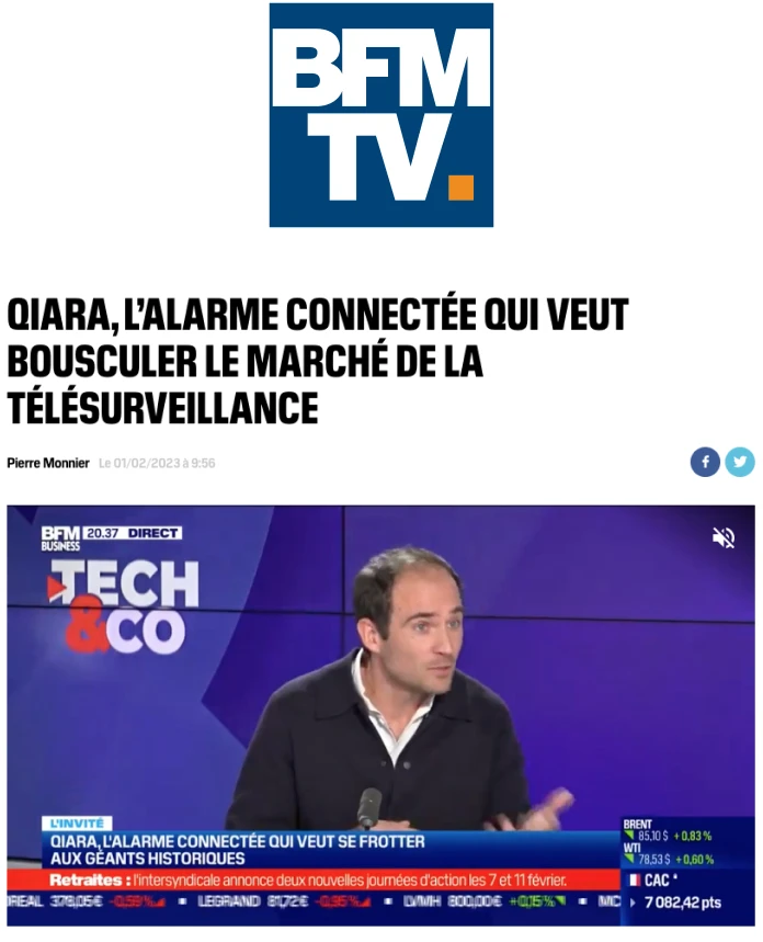 BFMTV article about Qiara