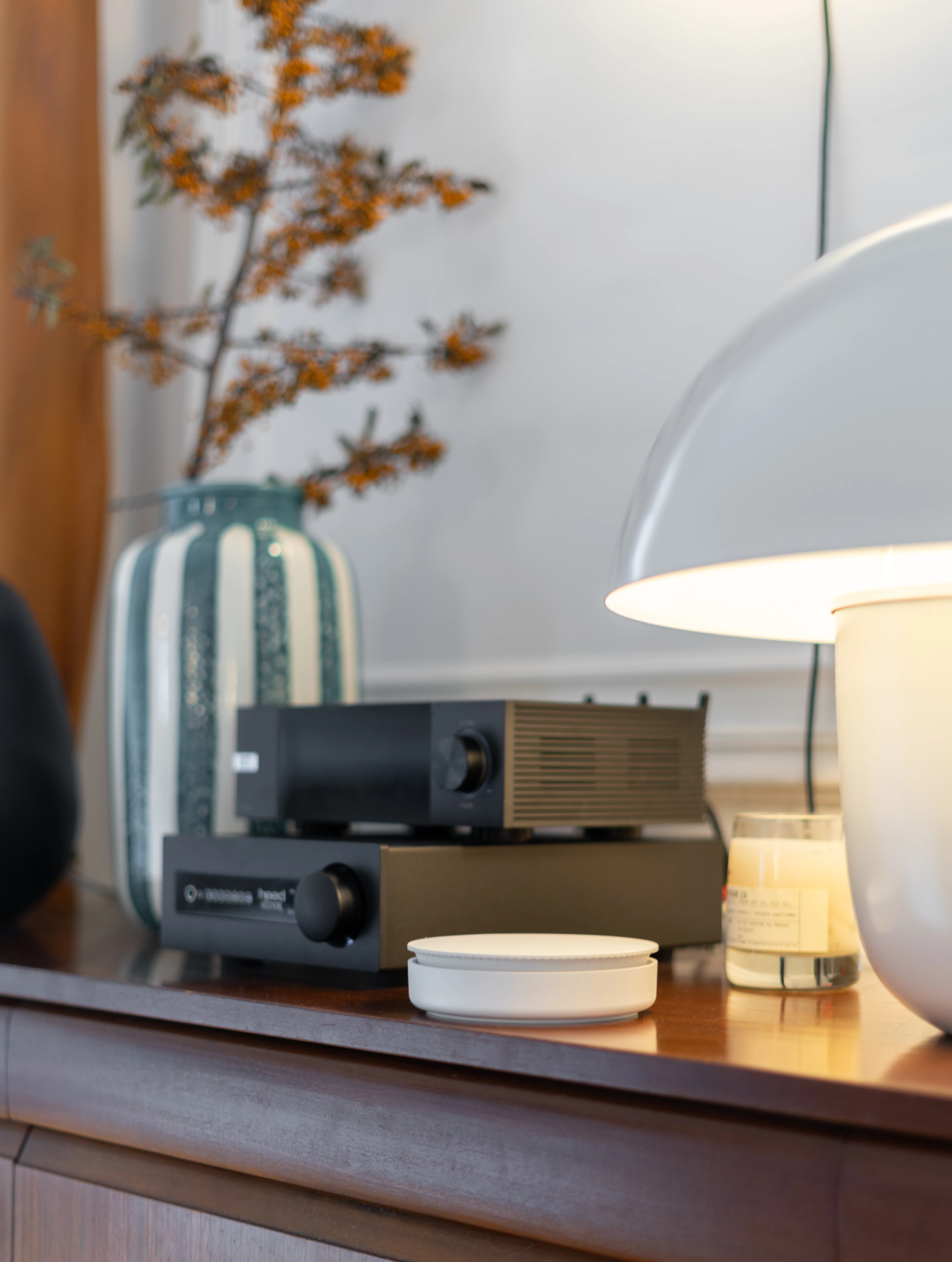 Qiara Siren on furniture with light